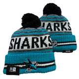 SAN JOSE SHARKS NHL knitted hats